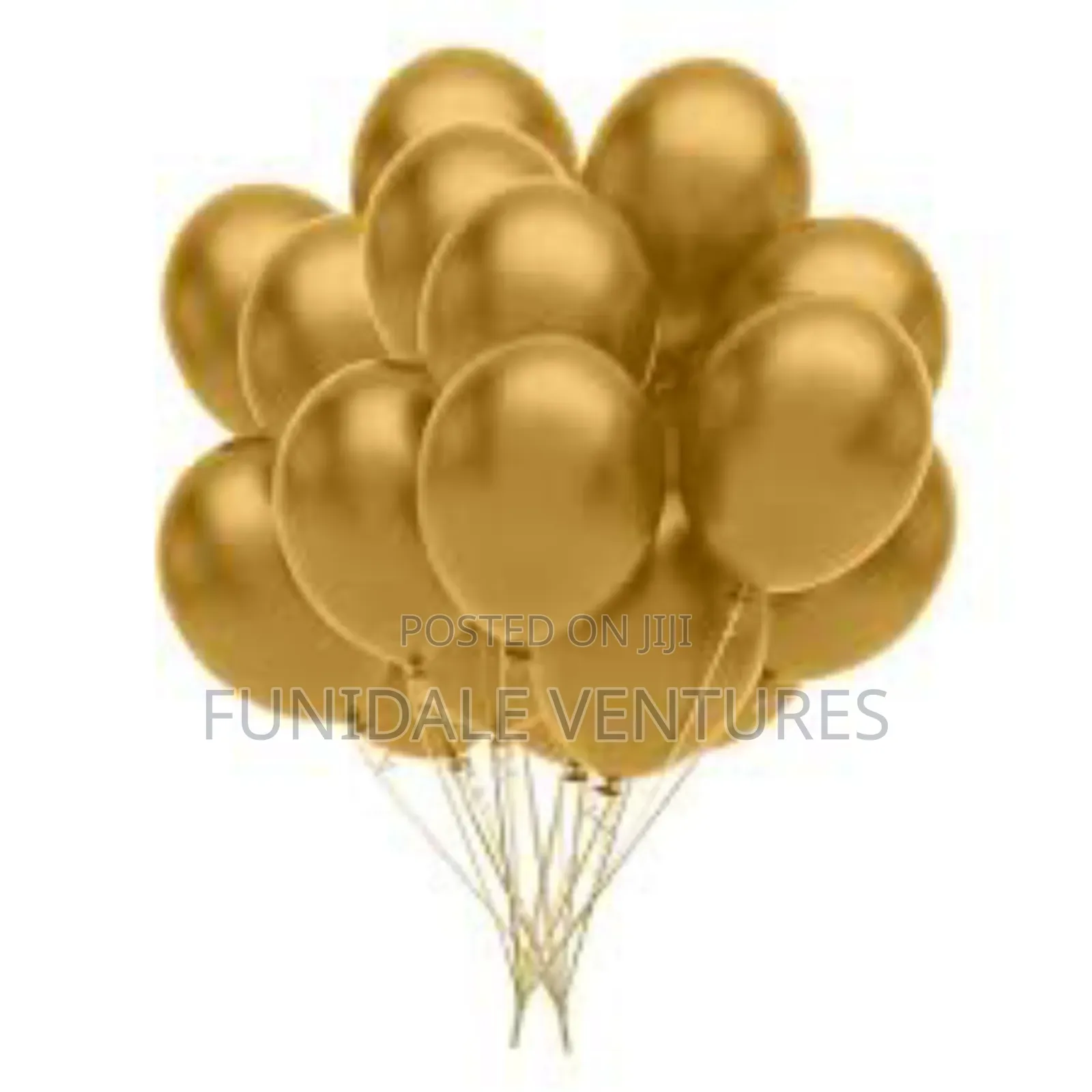 10 Inches Gold Latex Balloon 100pcs