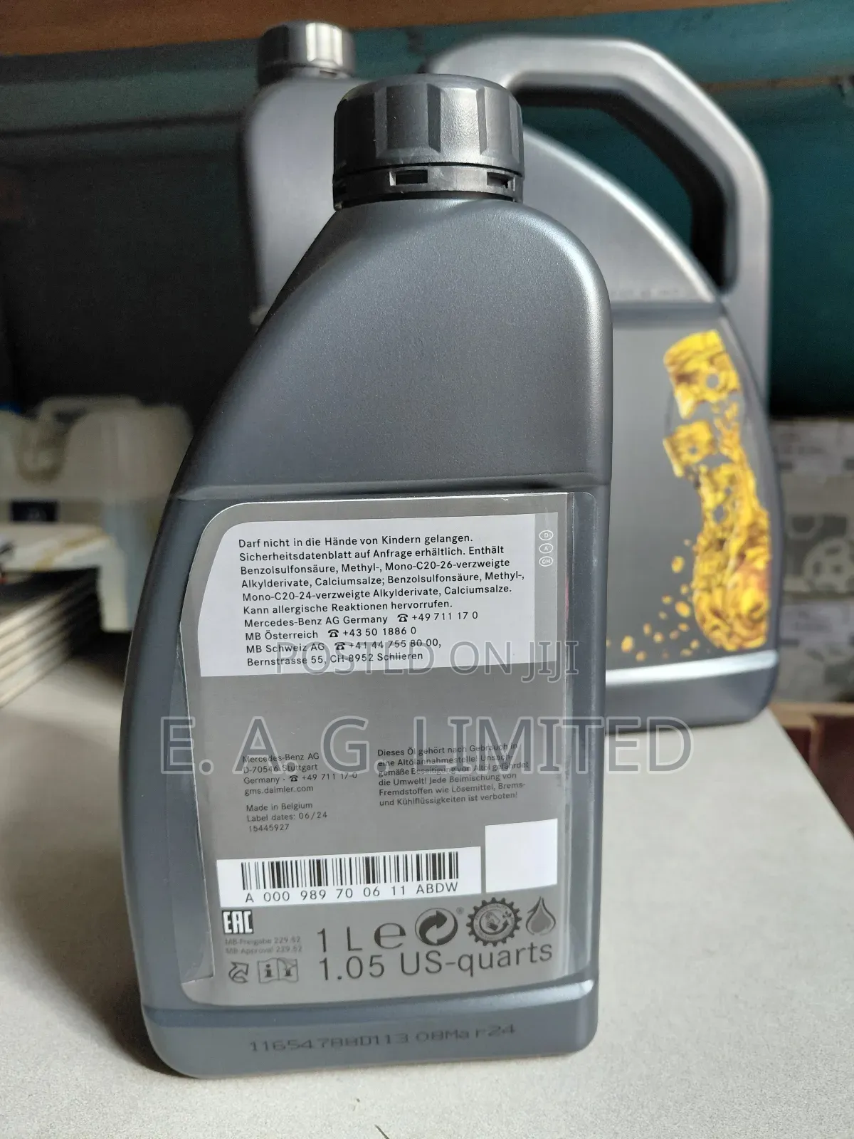 Mercedes-Benz Genuine Engine Oil, Sae 5w-30 Synthetic Oil. 1 Liter