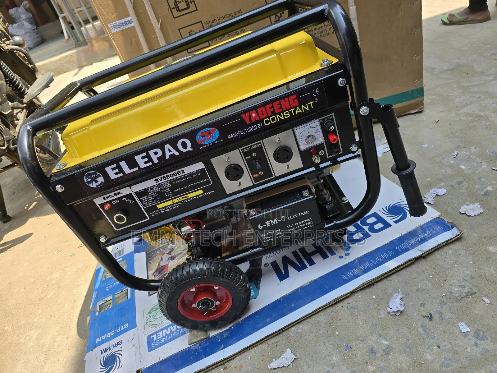 Complete 4.5kva Elepaq Petrol Generator 100% Copper Coil