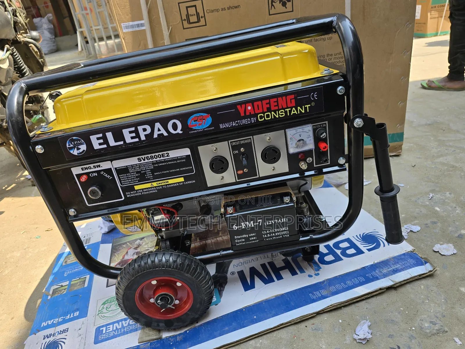 High Quality Elepaq Petrol Generator Key Start 4.5kva 100% Copper Coil