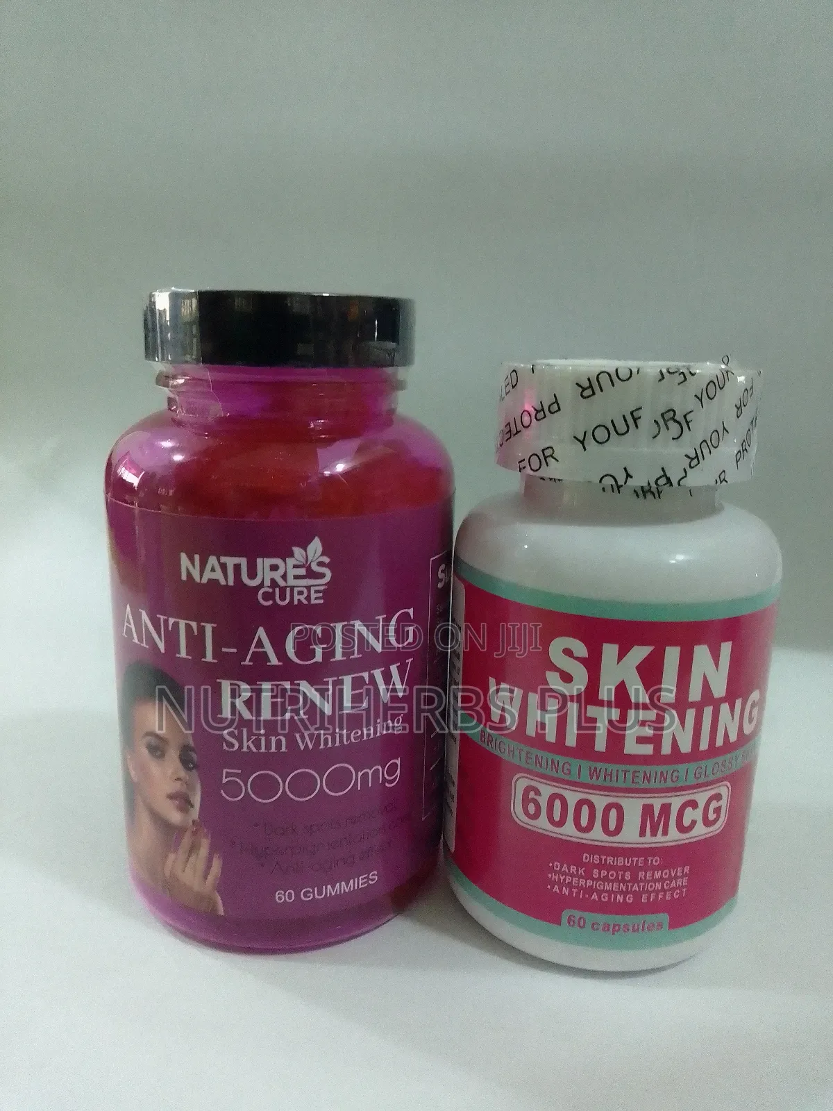 Skin Whitening Capsules+Natures Cure Anti Aging Renew:Skin Whitening