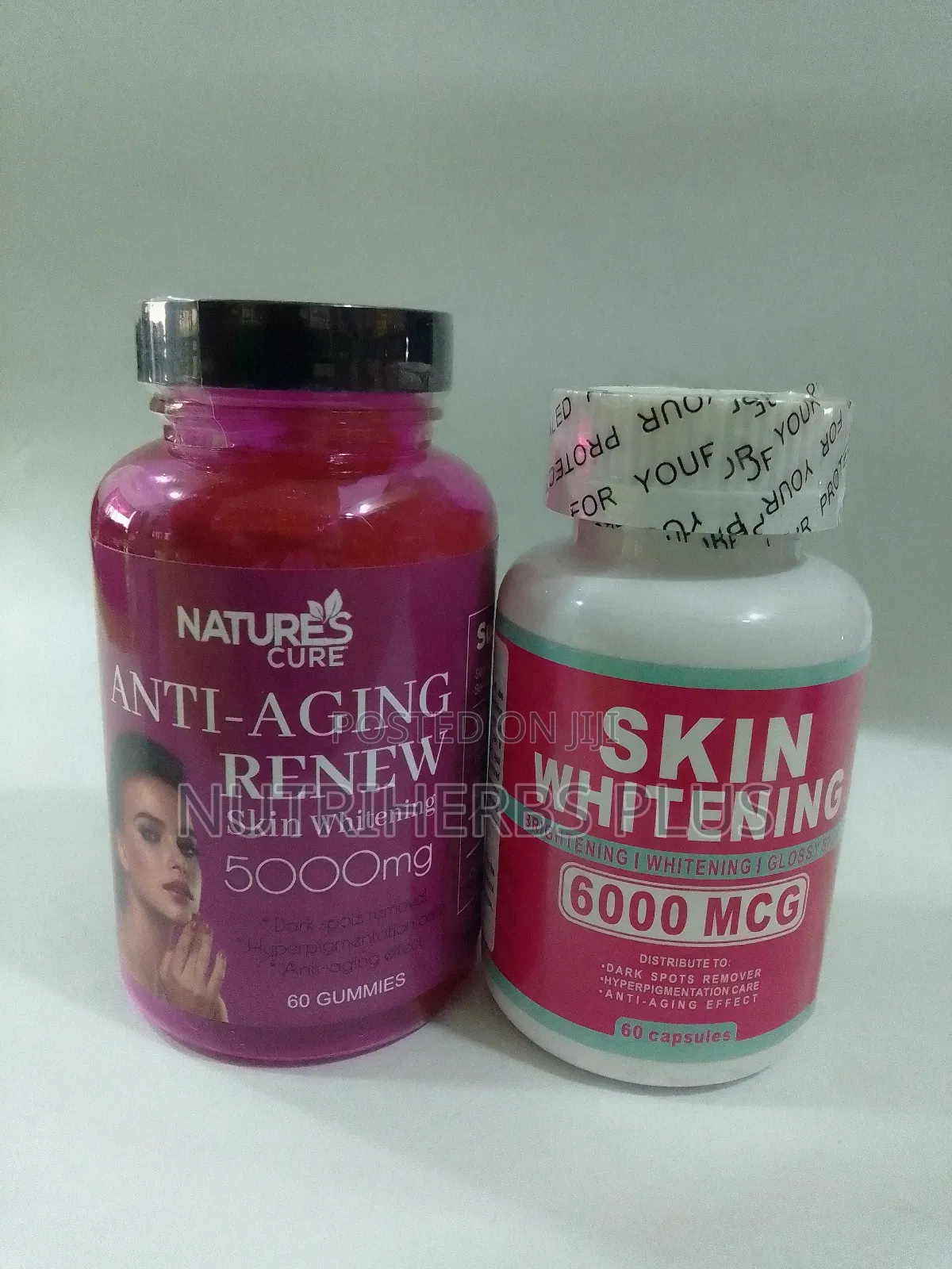 Skin Whitening Capsules+Natures Cure Anti Aging Renew:Skin Whitening