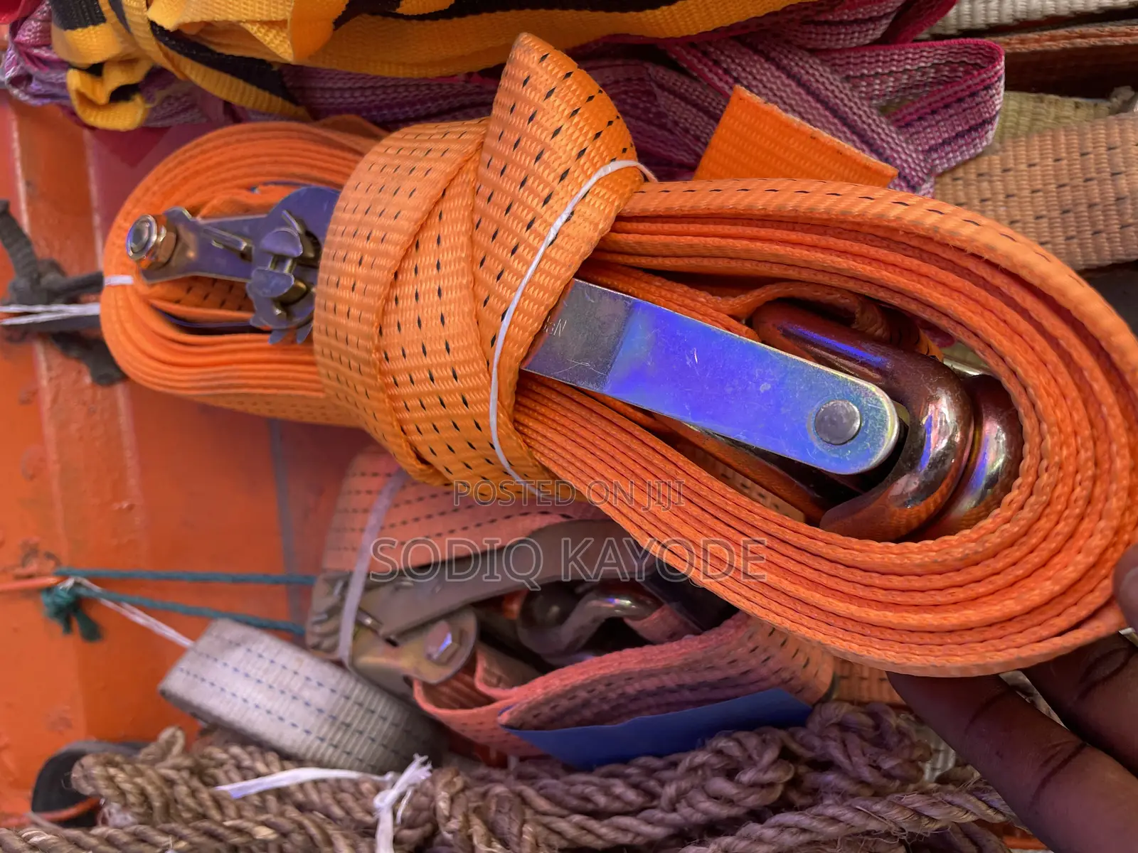 Heavy-Duty Ratchet Tie-Down Strap With Hook