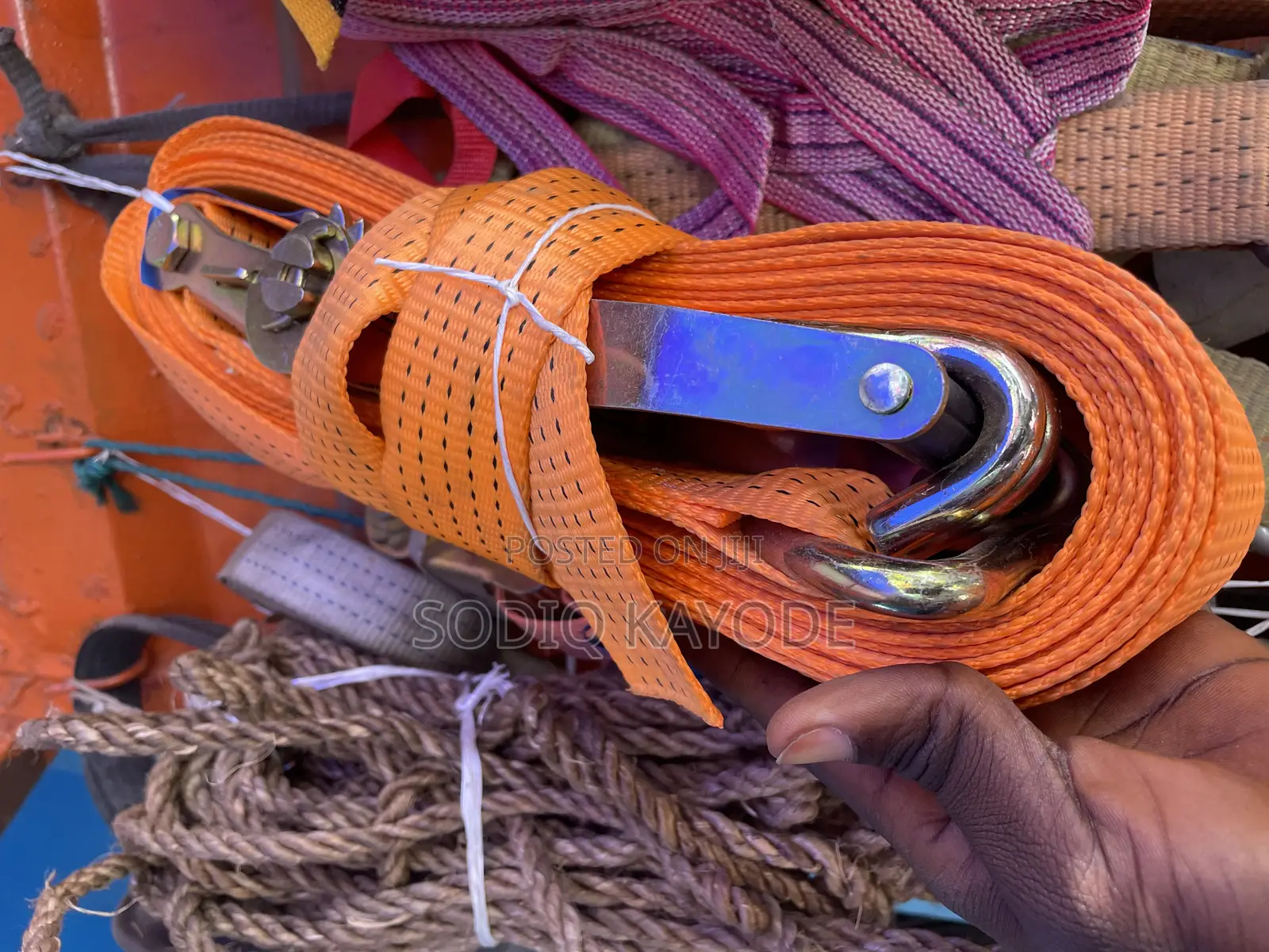 Heavy-Duty Ratchet Tie-Down Strap With Hook