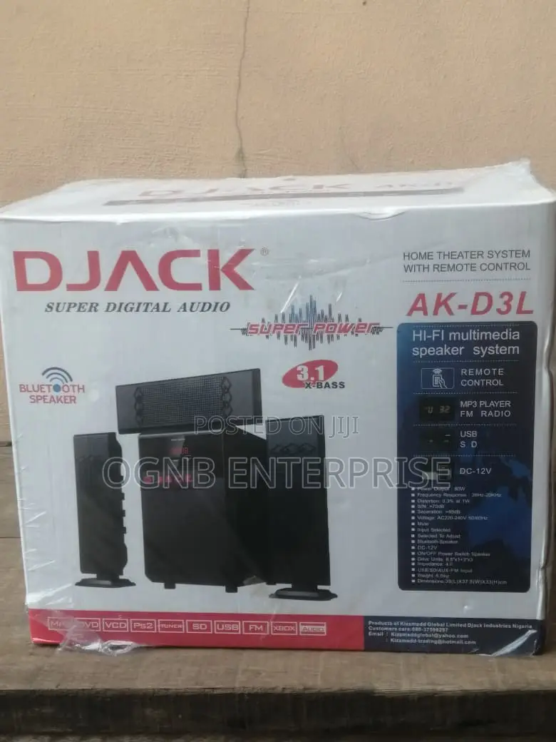 D-Jack Ak-D3l Home Theather System With Remote Control