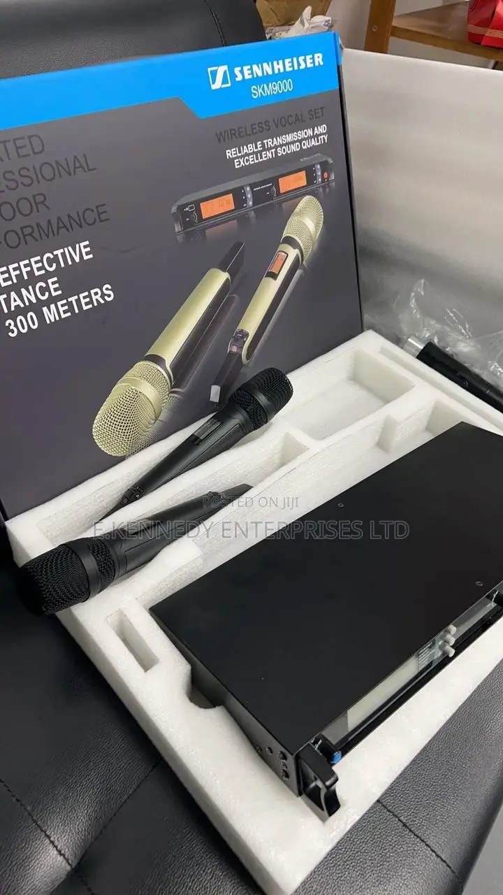 Professional Skm9000 Sennheriser Wireless Microphone (Black) 4 Antenna