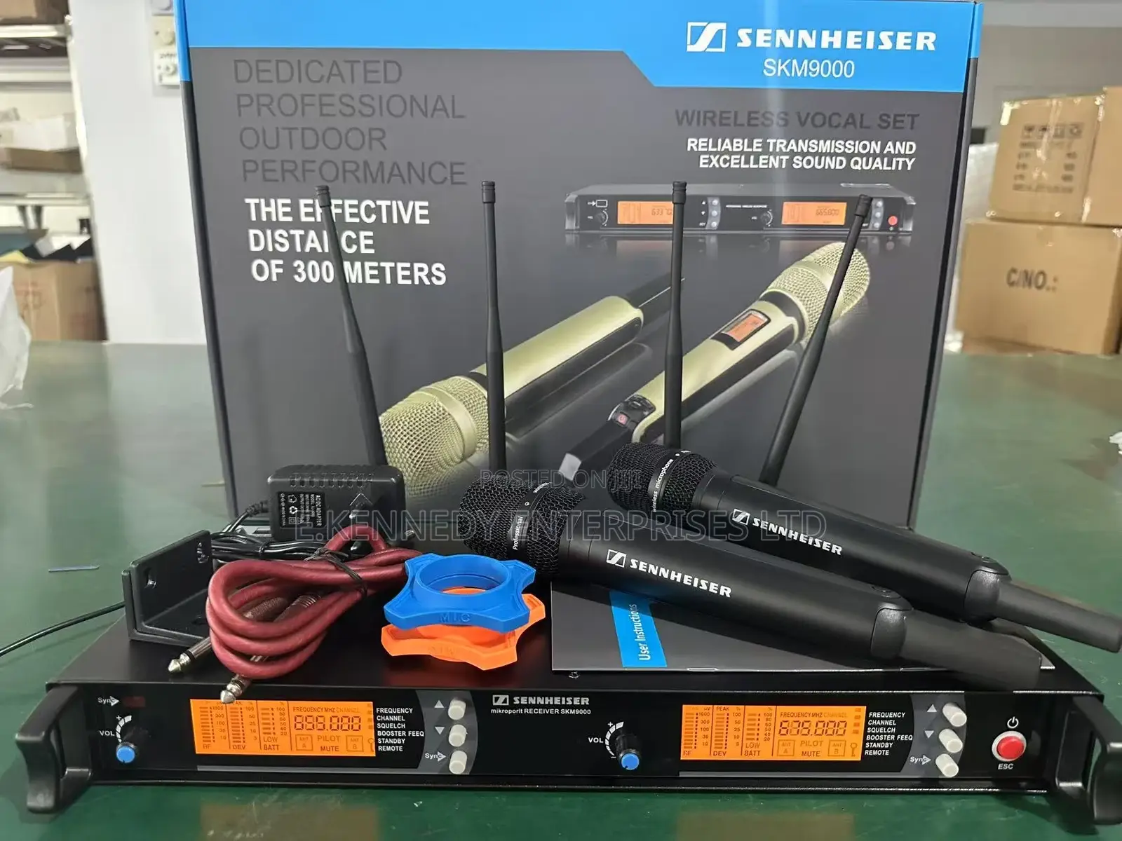 Professional Skm9000 Sennheriser Wireless Microphone (Black) 4 Antenna