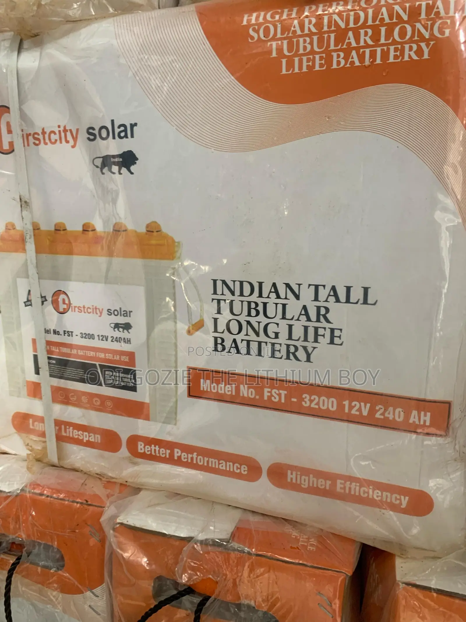 240ah First City Tubular Batteries Is Available in Stock