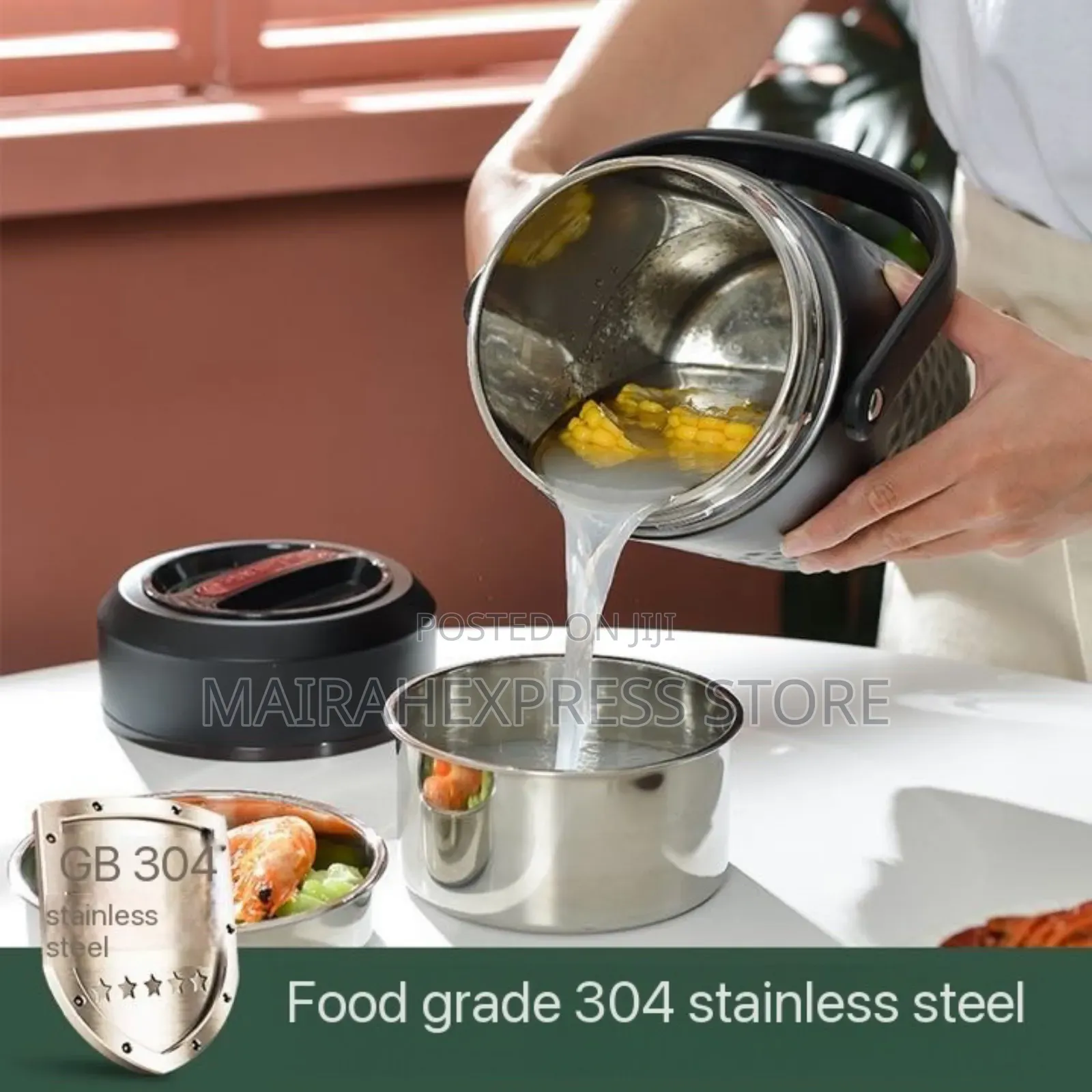Diamond Surface Design Food Thermos Insulated Stainless Steel Flask