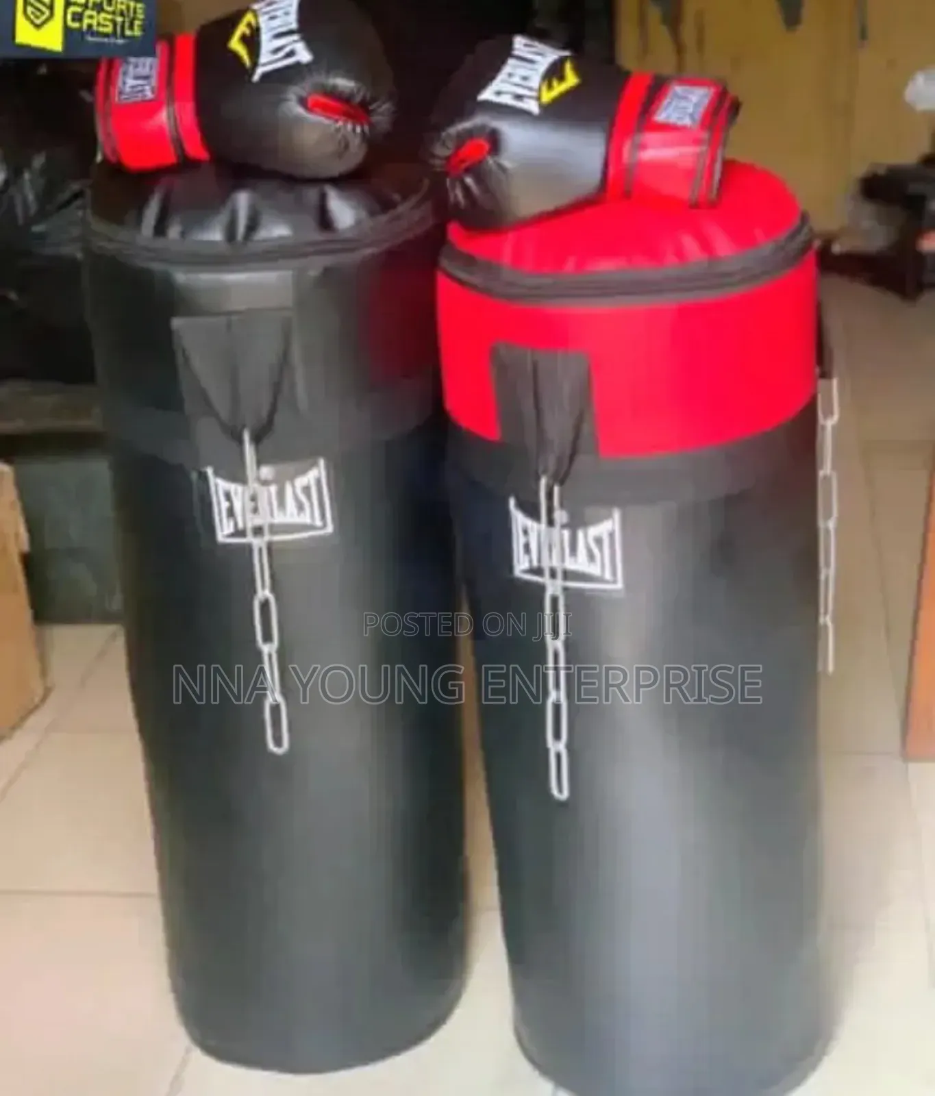 Everlast Punching Bag With Boxing Gloves