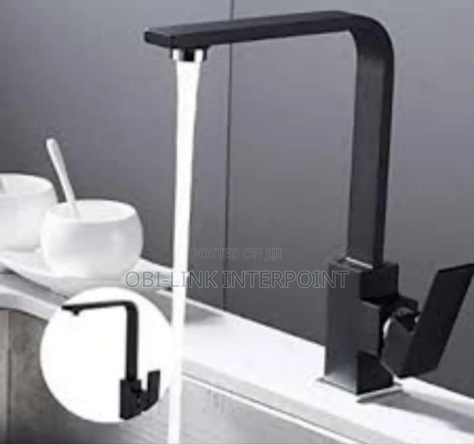 Black Square Sink Mixer