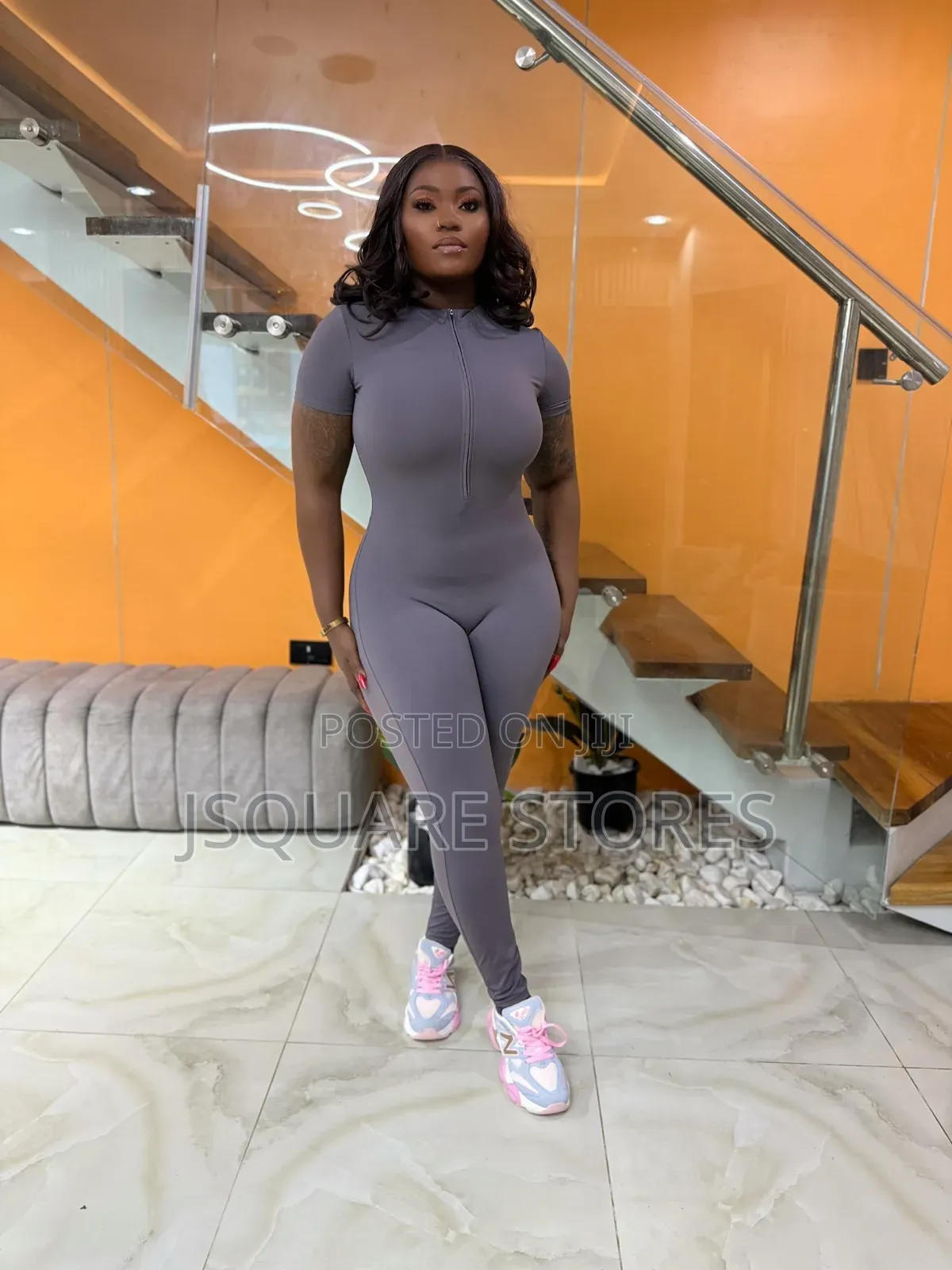 Long Romper Gym Wear for Slim and Plus Sizes