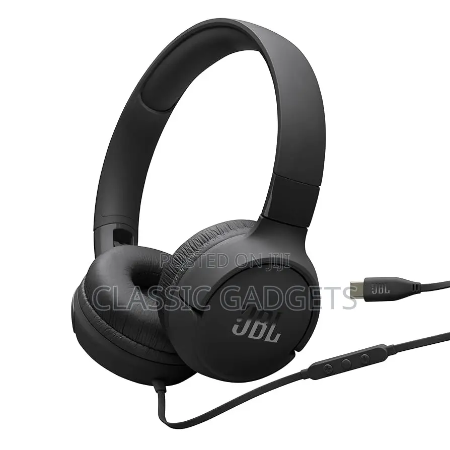 JBL Tune 520c Usb-C Wired on-Ear Headphones With Hi-Res Audio Support