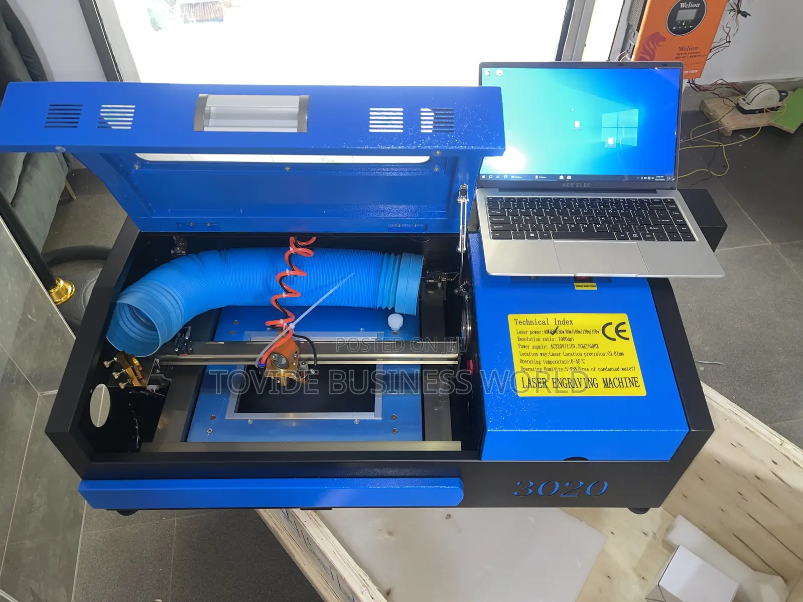 50w Co2 Laser Cutter Engraver – 300mm × 200mm + Free Laptop