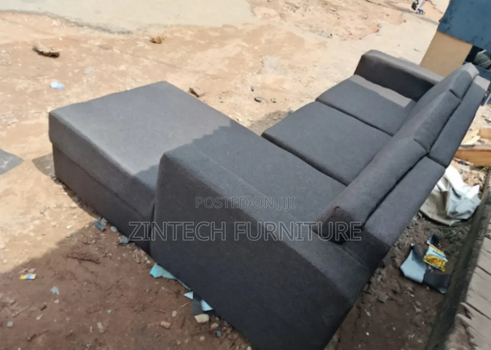 Brown L-Shape Sofa