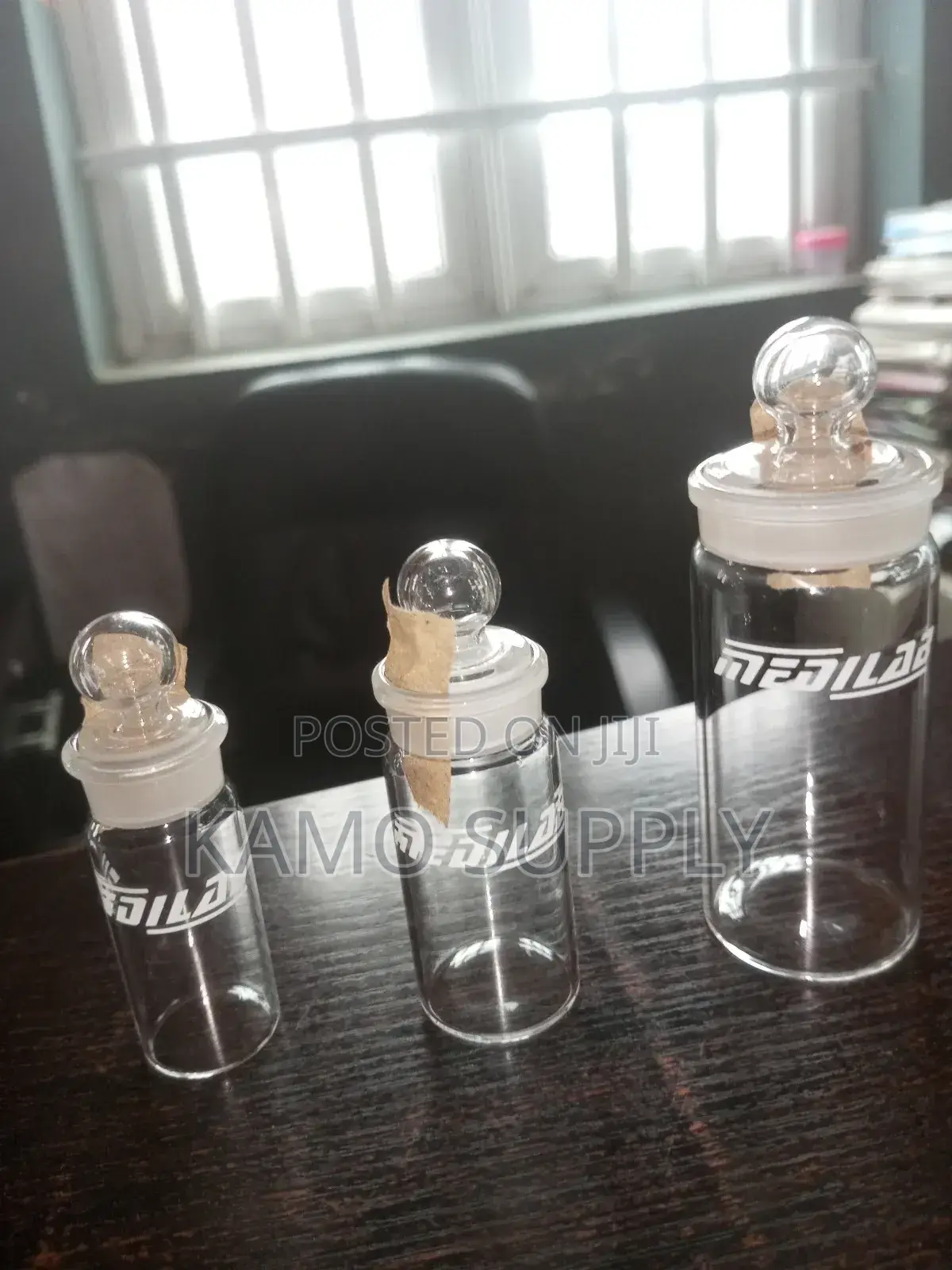 Borosilicate Glass Weighing Bottles, Different Sizes. Medilab