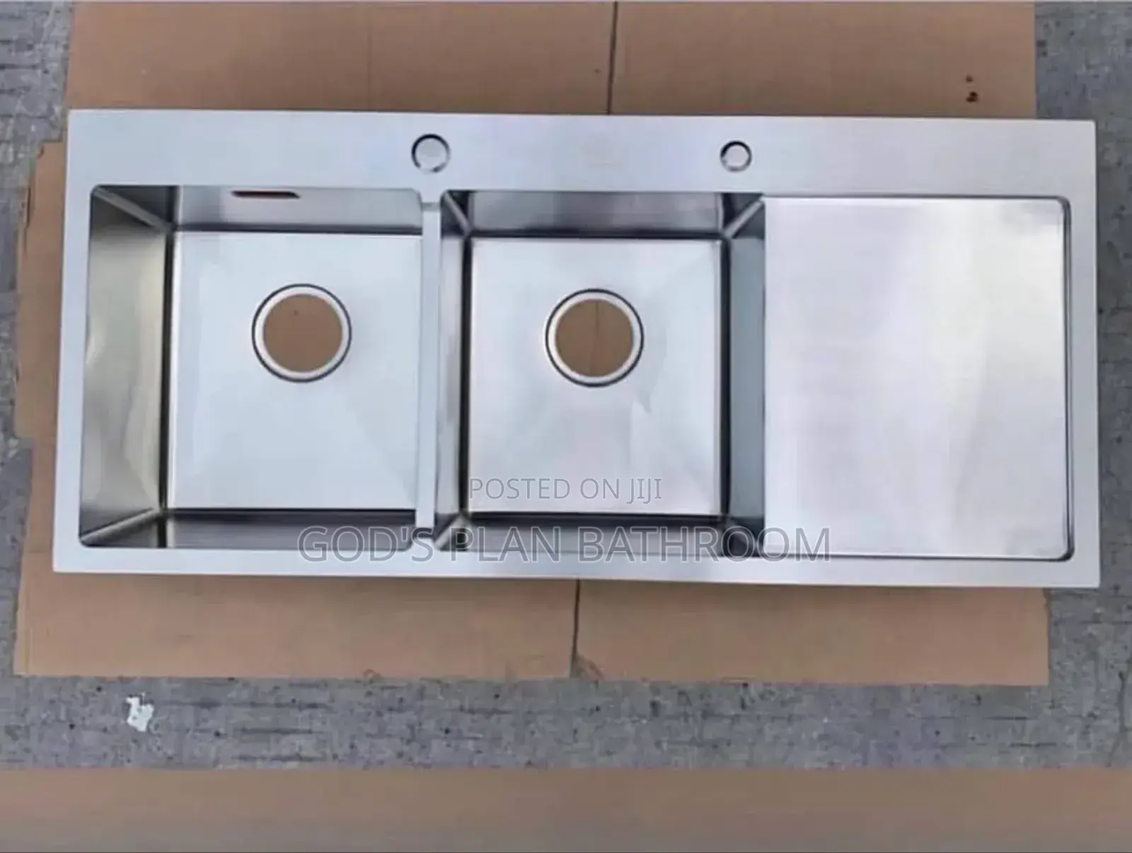 Double Bowl Single Tray Handmade Kitchen Sink