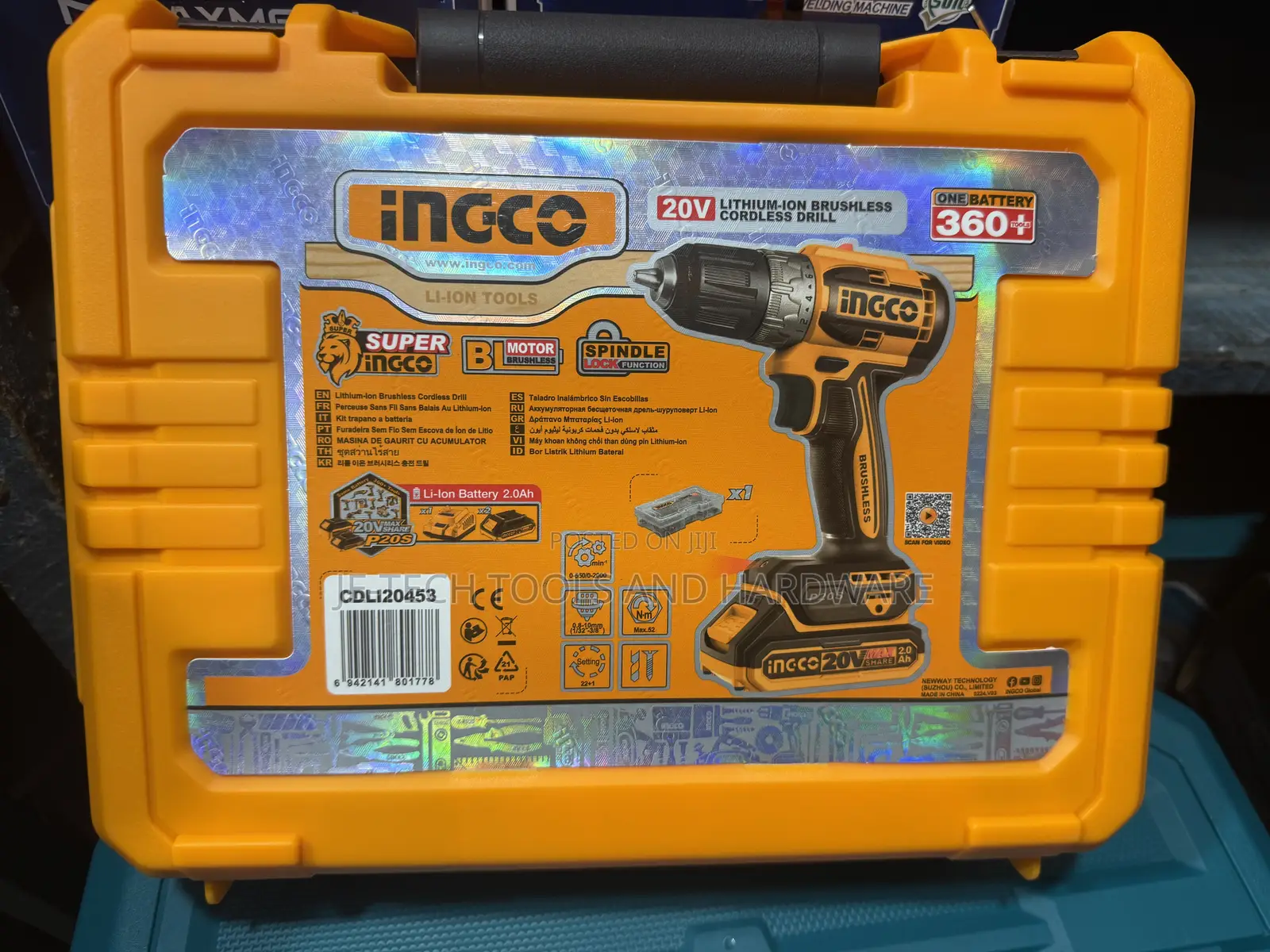 Ingco - 52nm Lithium-ion Cordless Drill 2 X 2ah Battery & Charger