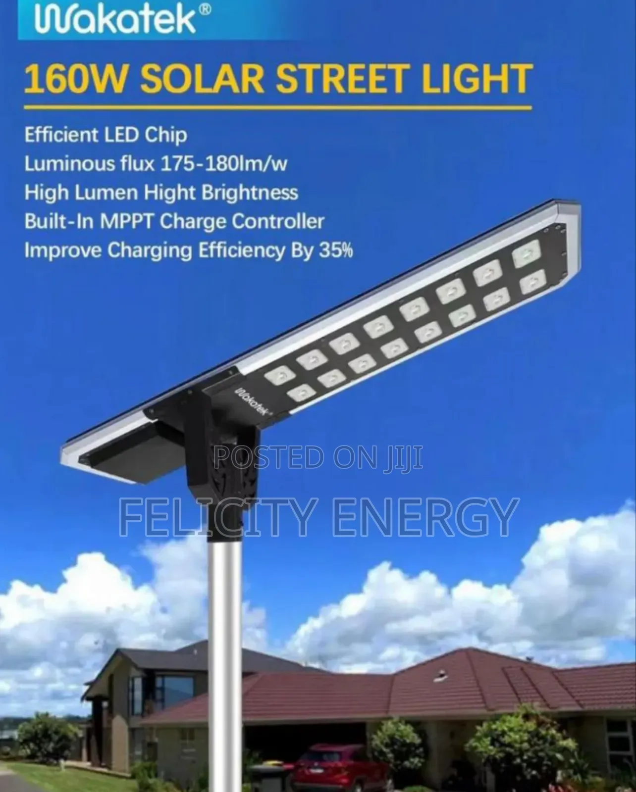 Wakatek Solar Street Light 160watt