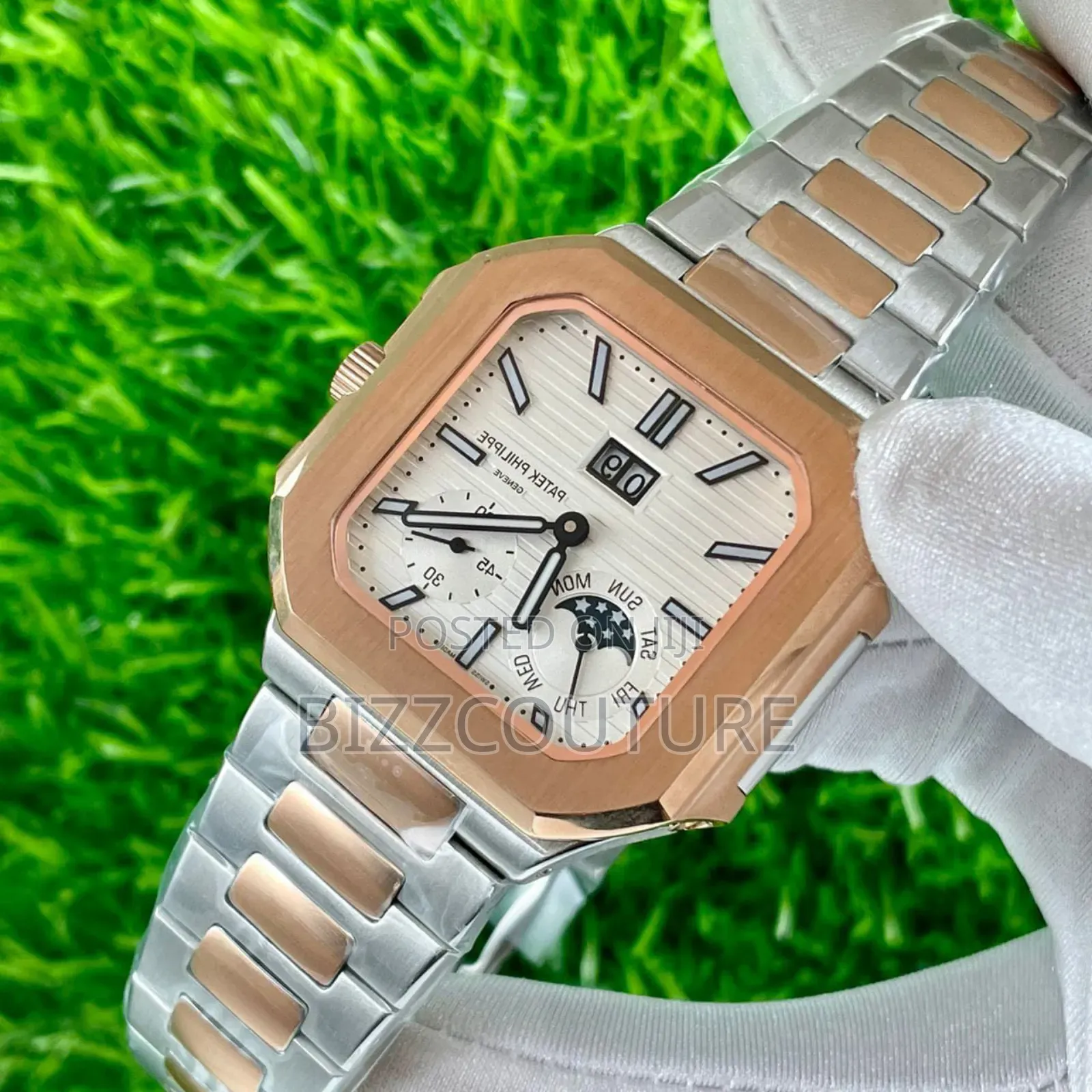 Original Patek Philippe Two-Tone Stainless Steel Calendar Quartz Watch