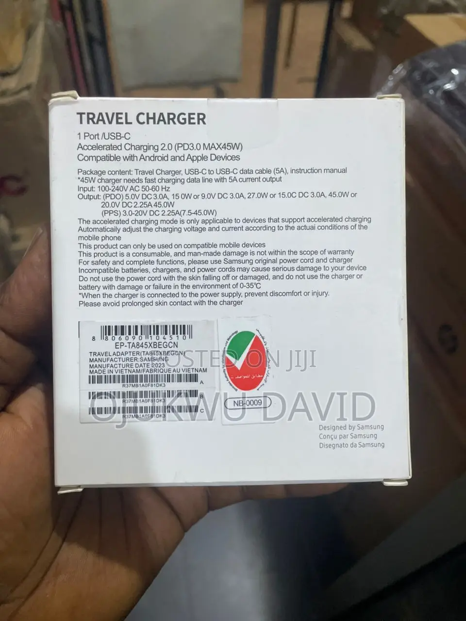 Amsung Charger 45w Super Fast Charger Adaptar