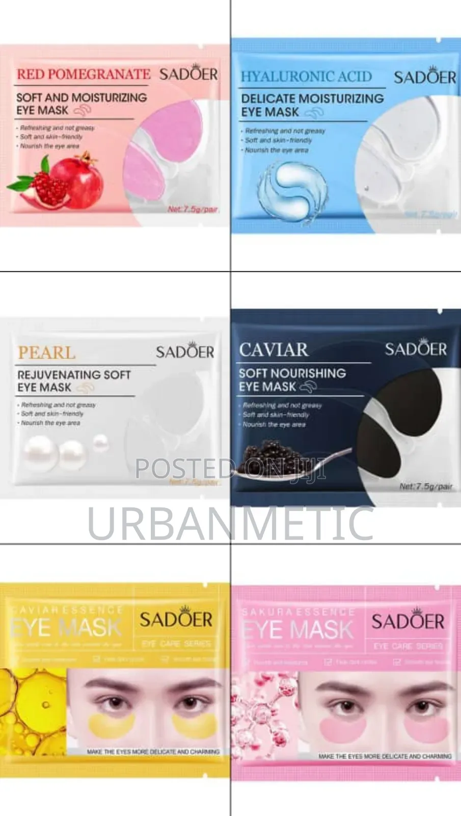 Eye Mask and Lip Mask (Sheet Masks Supplier in Lagos)