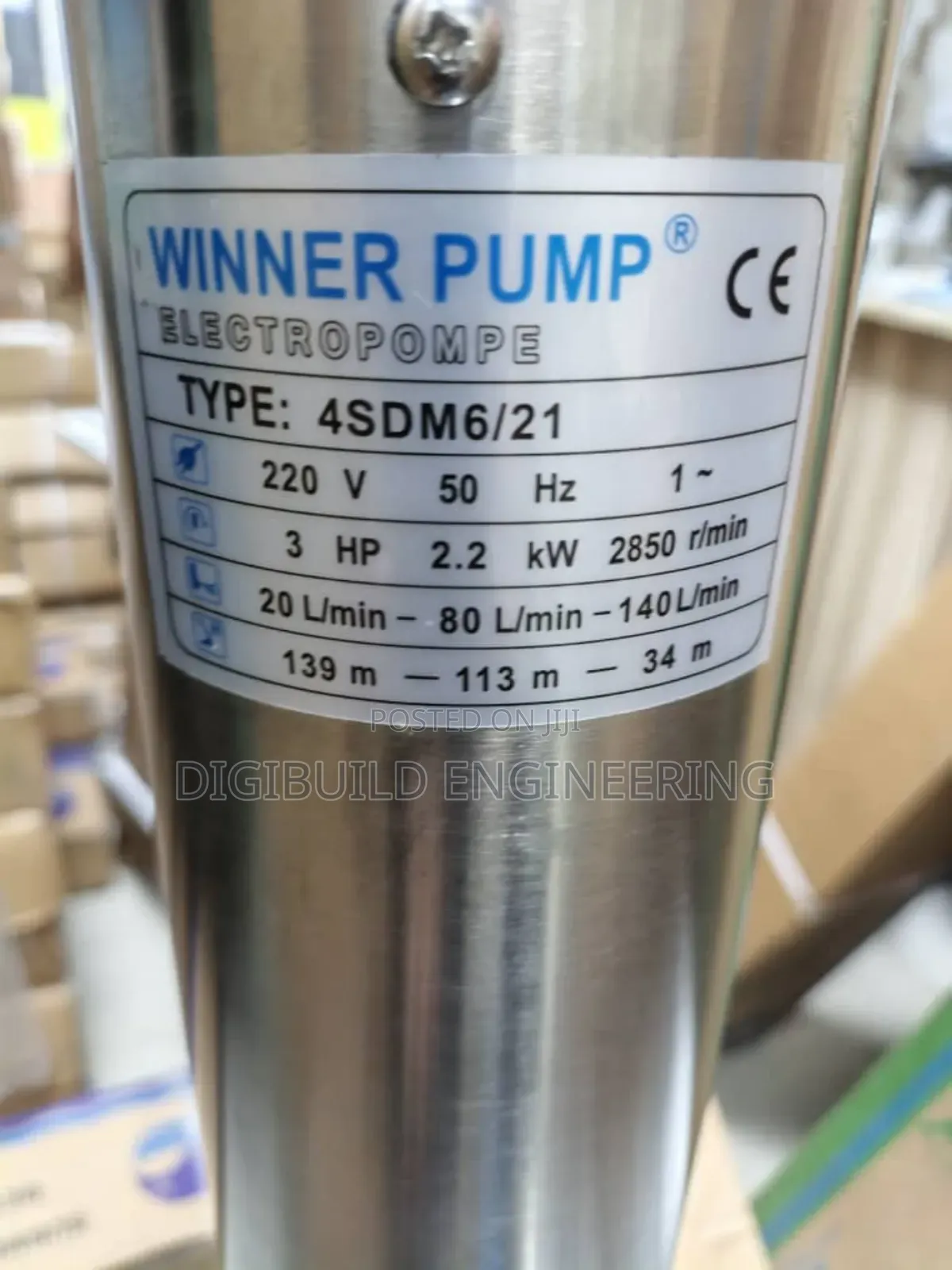 3hp Winner Submersible Pump Single Phase