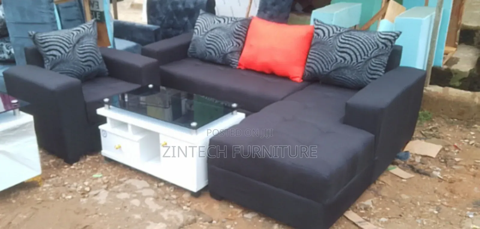 Beautiful L Shape Sofas and a Center Table