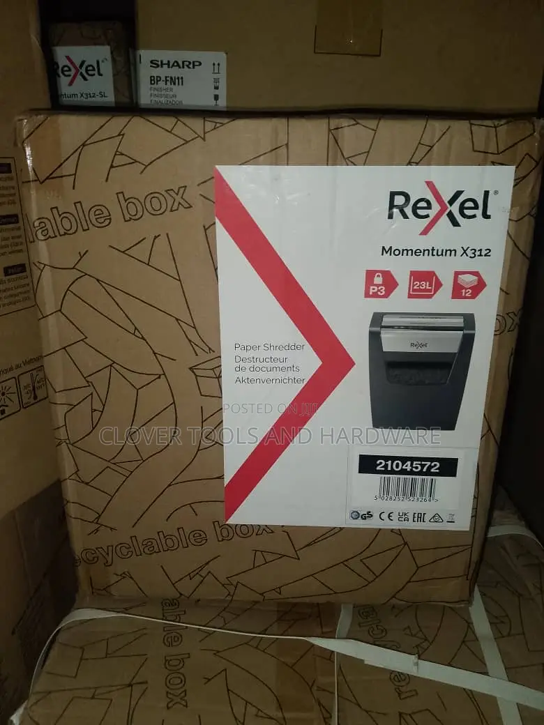 Rexel Momentum X312-Sl Slimline Cross-Cut Paper Shredder