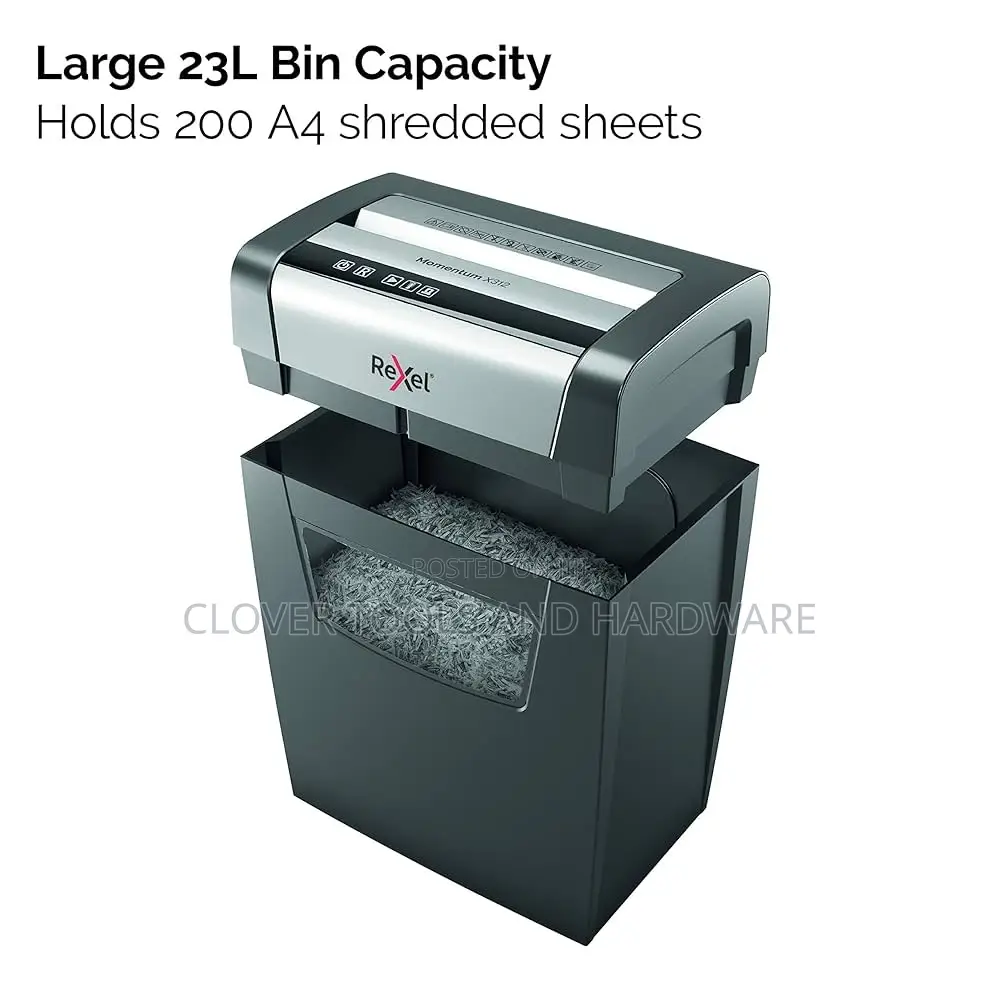 Rexel Momentum X312-Sl Slimline Cross-Cut Paper Shredder