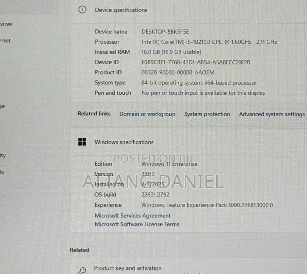 Laptop Dell Inspiron 3800 16GB Intel Core I5 SSD 350GB