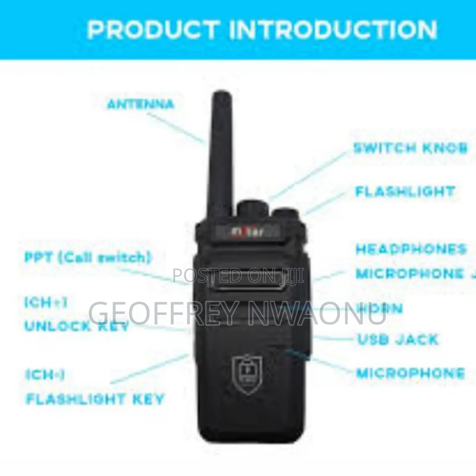 Mstar M108 Pro Two-Way Walkie Talkie Radio|5km Range Portable Radio