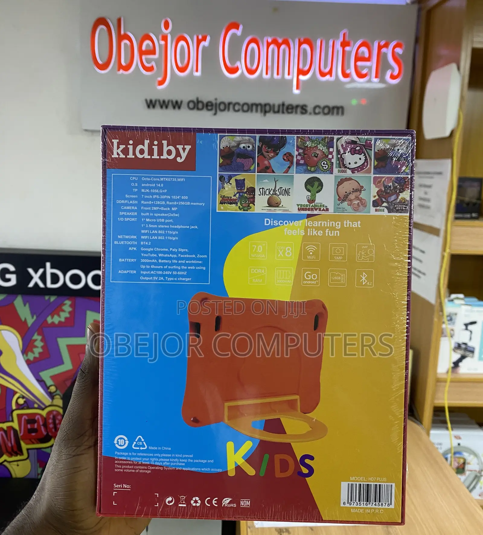 Kidiby Hd 7 Plus 8gb Ram 256gb Digital Kids Learning Tab