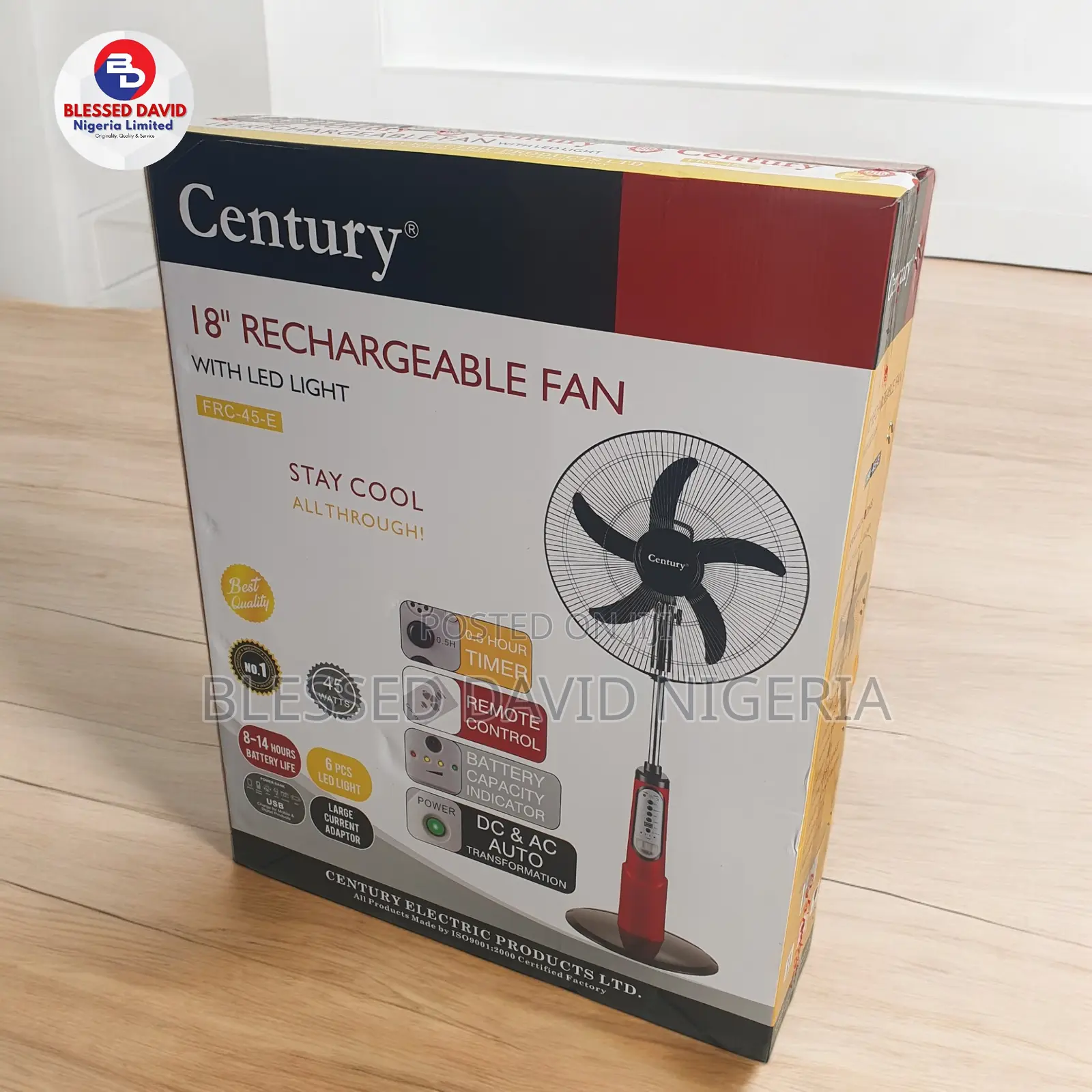 Century 45-e 18 Inch Rechargeable Fan