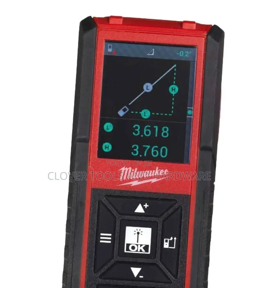Milwaukee 100m Laser Distance Meter (Model: 48-22-9803).