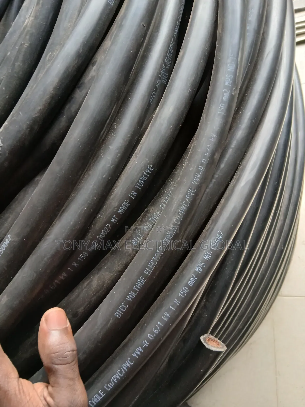 150mm Single PVC/PVC Cable Full Gauge Bicc