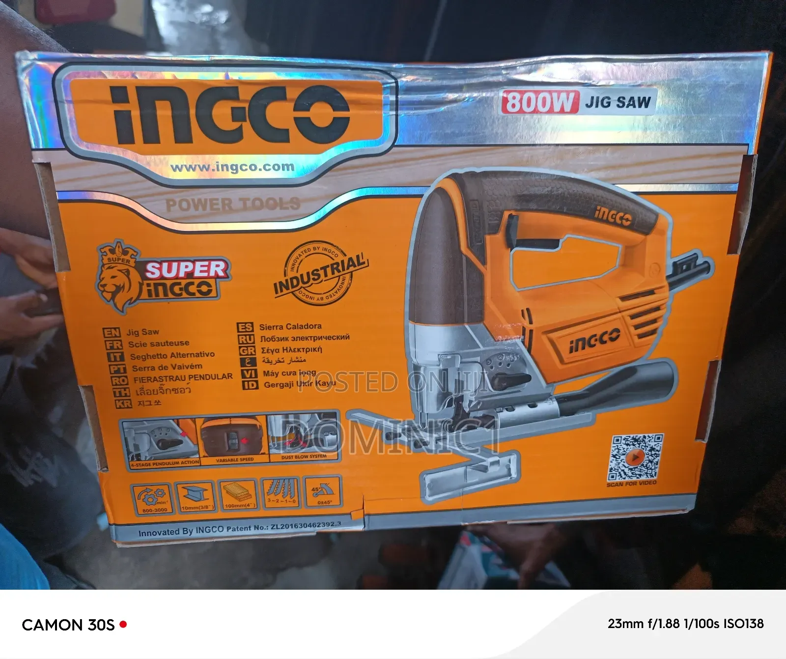 Ingco Jig Saw Cutting Machine 800watt