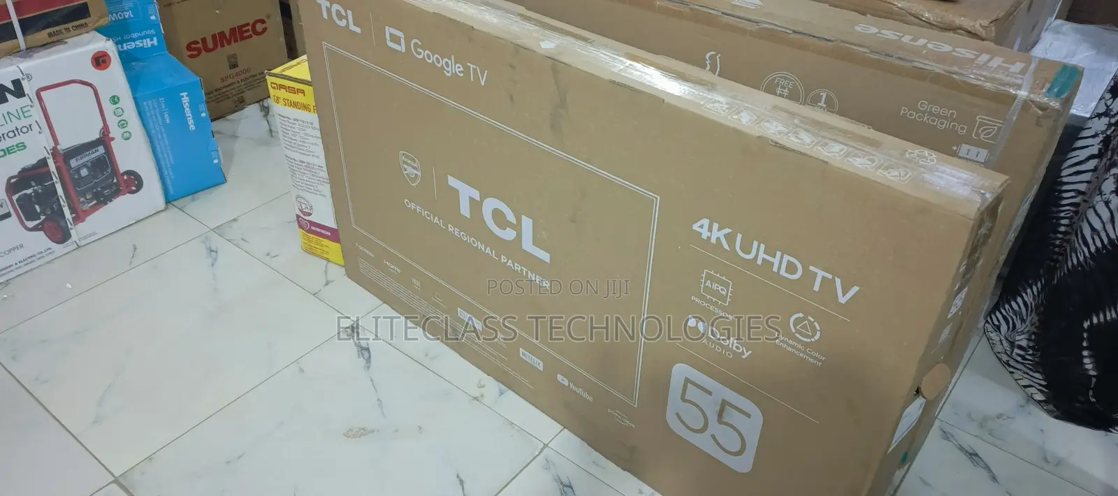 Huggy TCL 55′′ Uhd Google Tv (55p635)