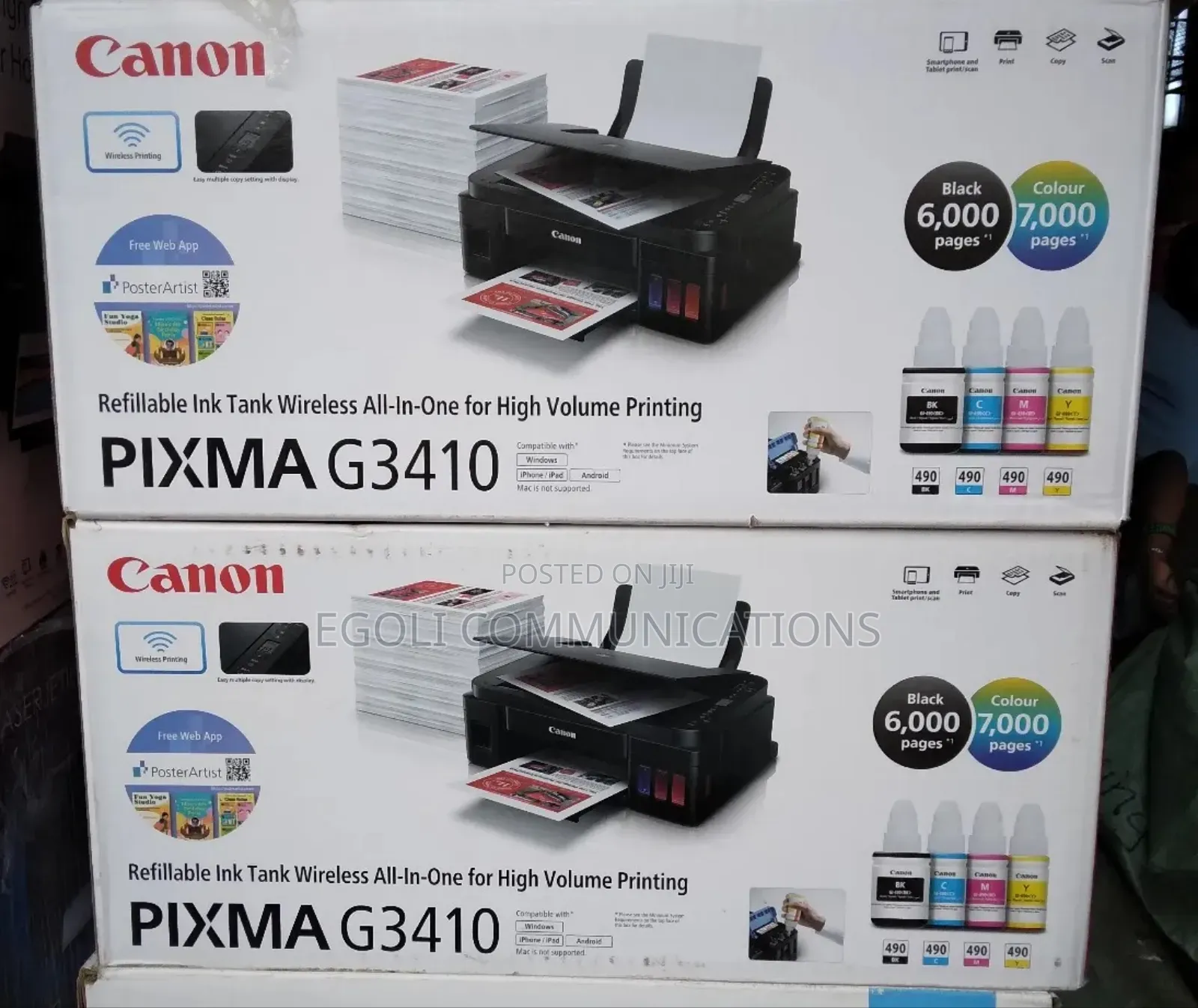 Canon Pixma G3410 A4 All-in-1 Multifunction Ink Tank Wi-Fi Printer