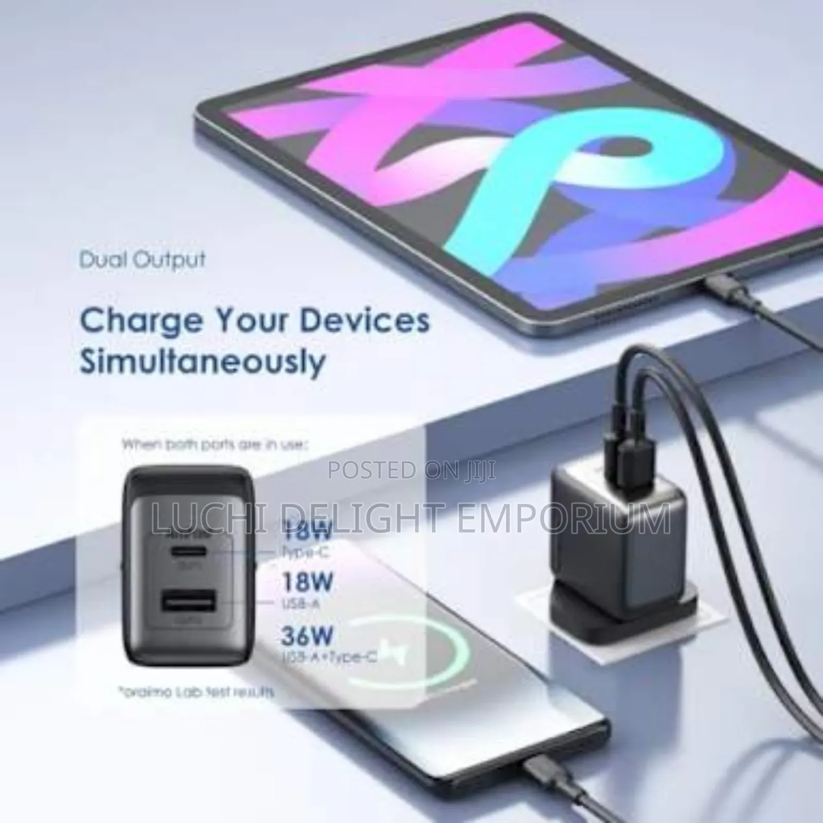 Oraimo Powergan 36 Pro 36w Wall Charger Kit Fast Charge
