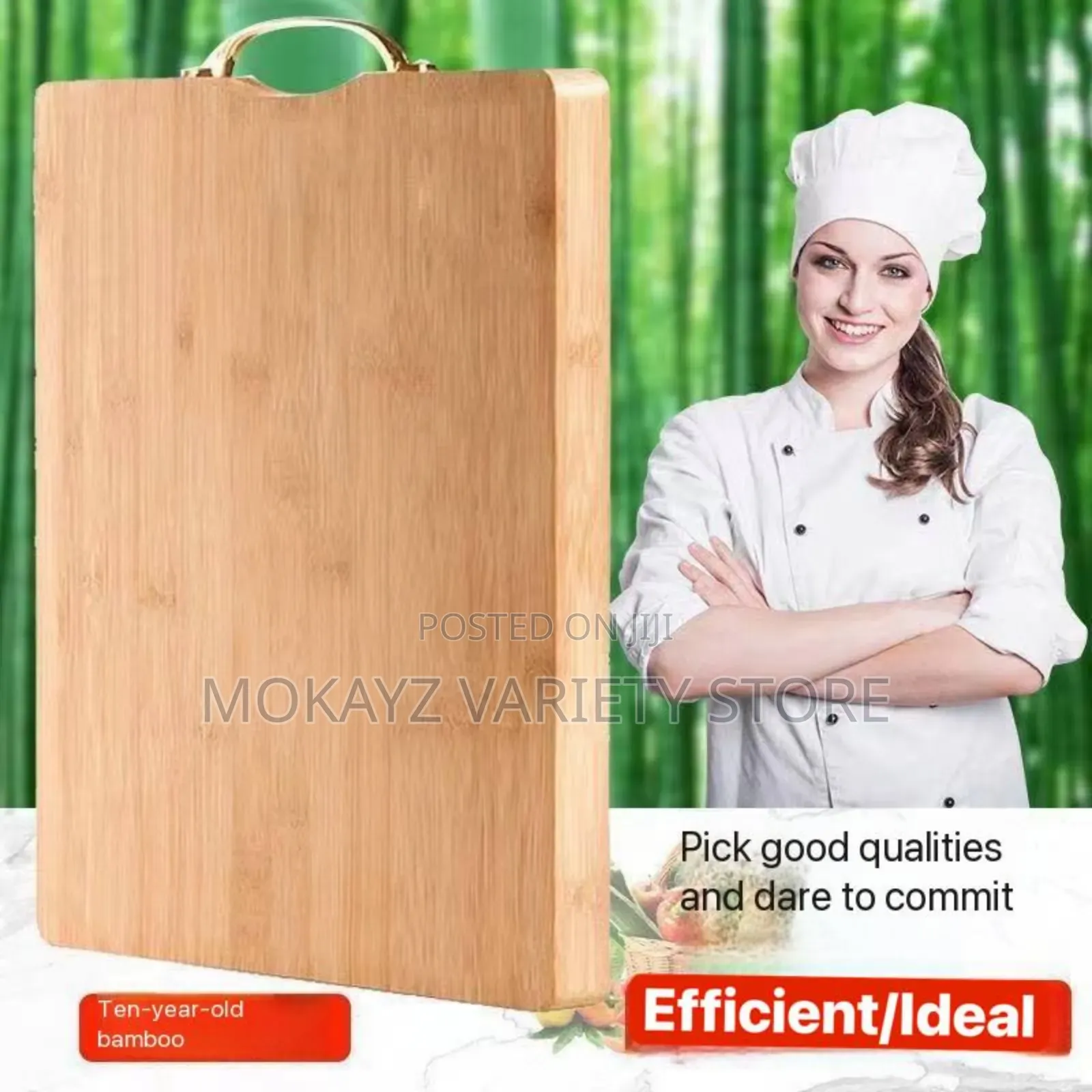 Big Sized Bamboo Wooden Chopping/Cutting Board With Handle(Dozen)