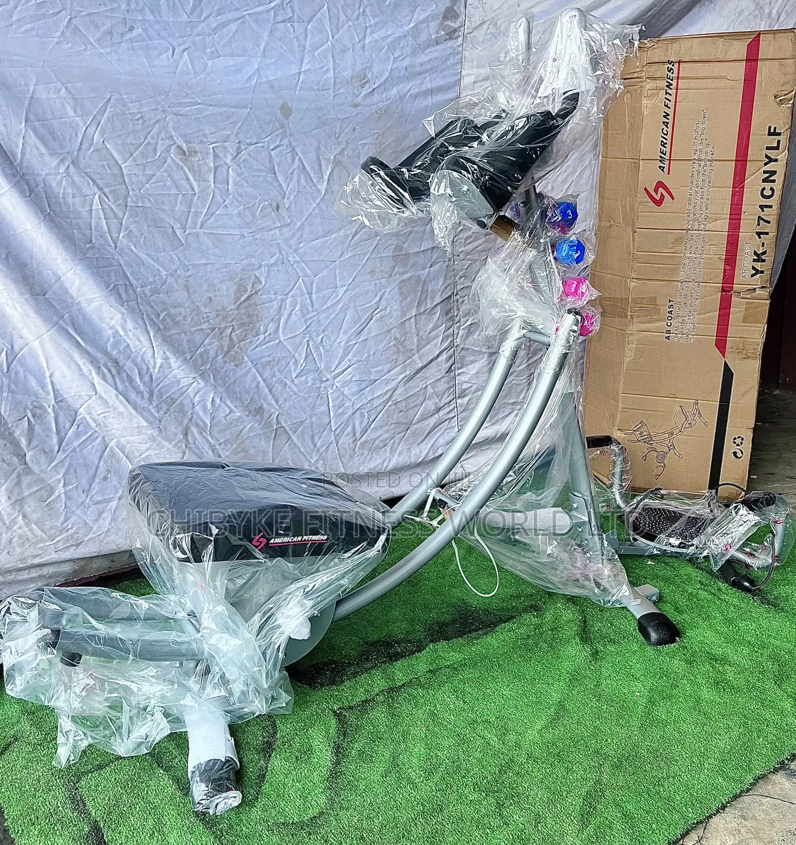 American Fitness Ab Coaster With Dumbbel and Twister