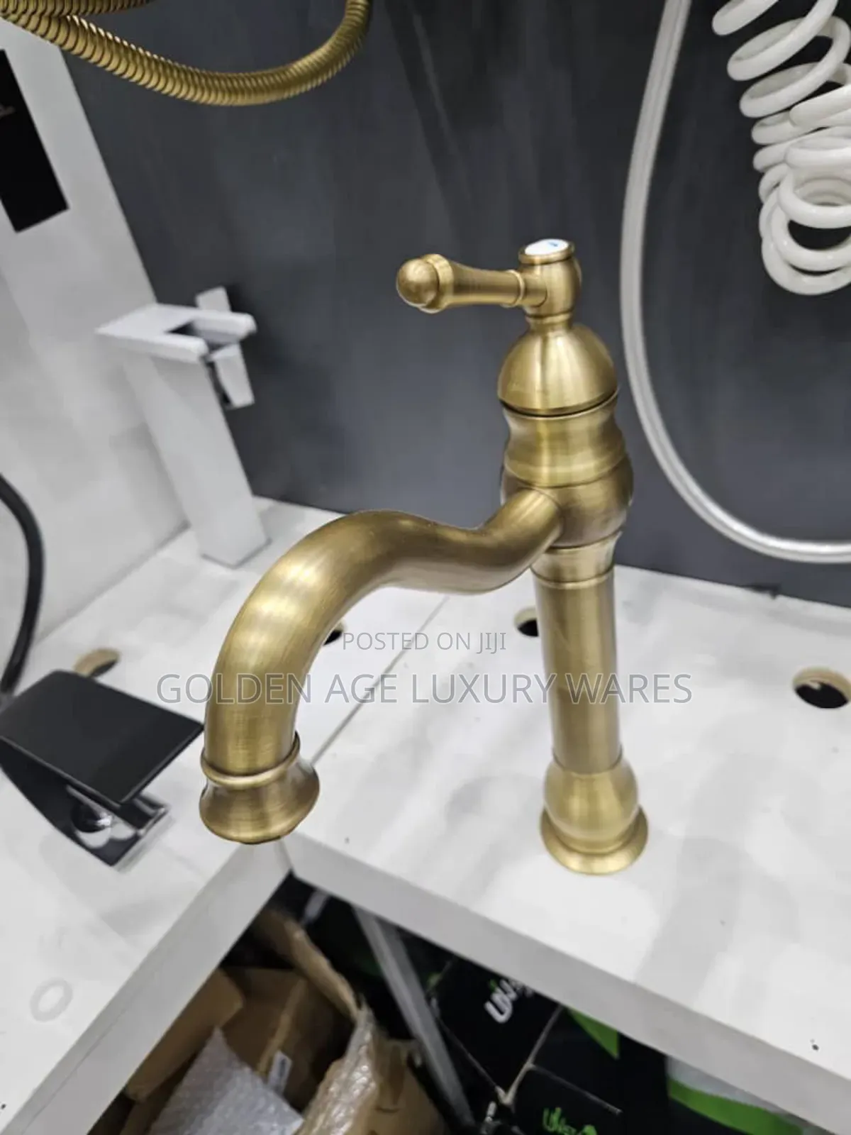 Royal Basin Mixer Brush Gold Finish