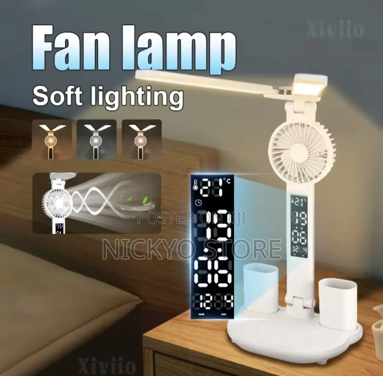-In-1 Fan Lamp With Digital Display
