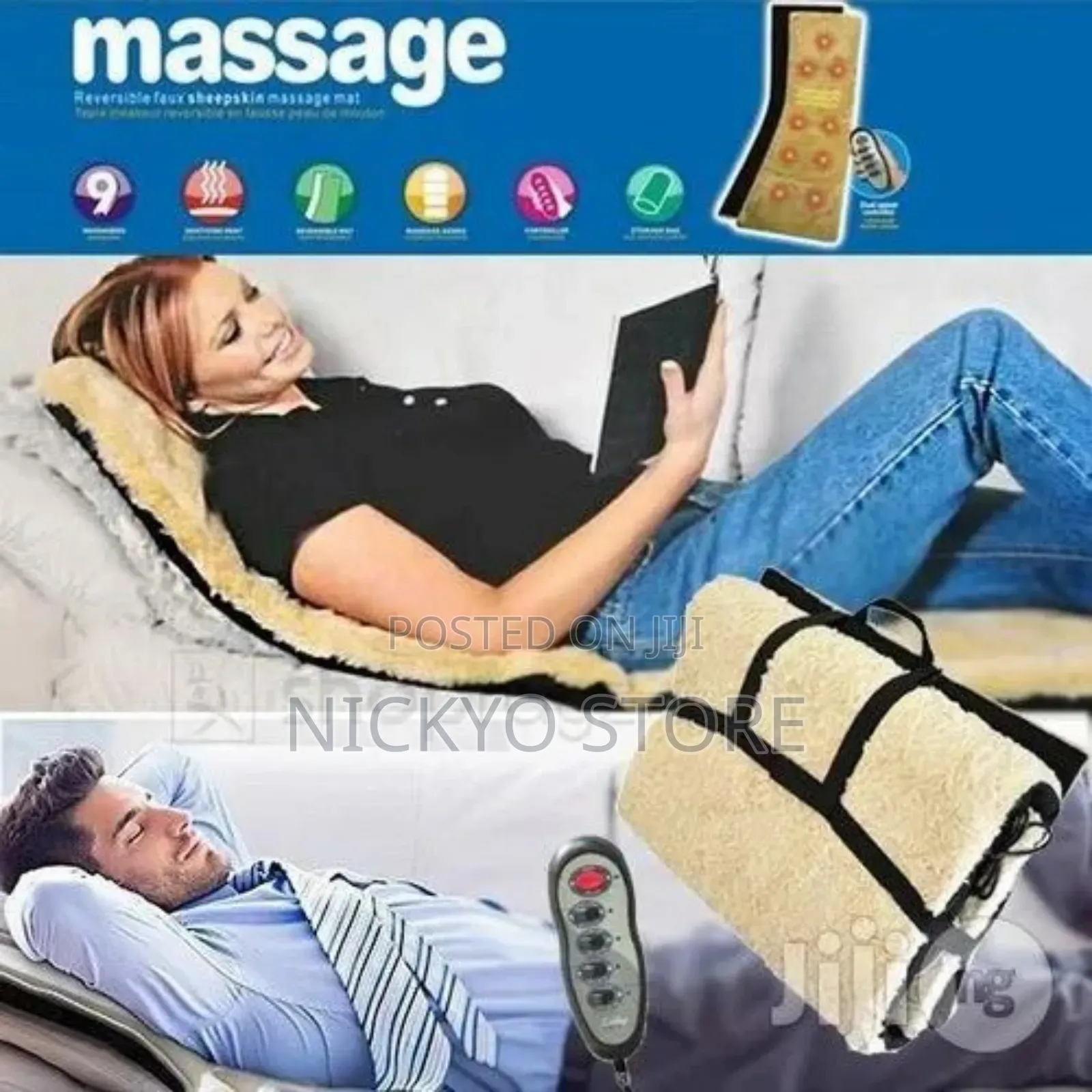 Massage Reversible Faux Sheepskin