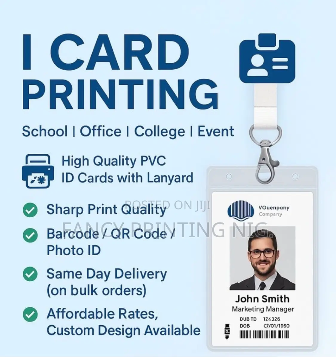Quality Id Card and Lanyard Printing
