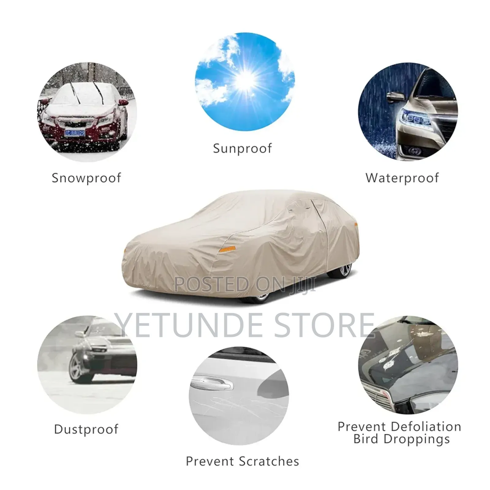 Heavy Duty Outdoor Car Cover Custom Fit for Jeep Wrangler 2 Door