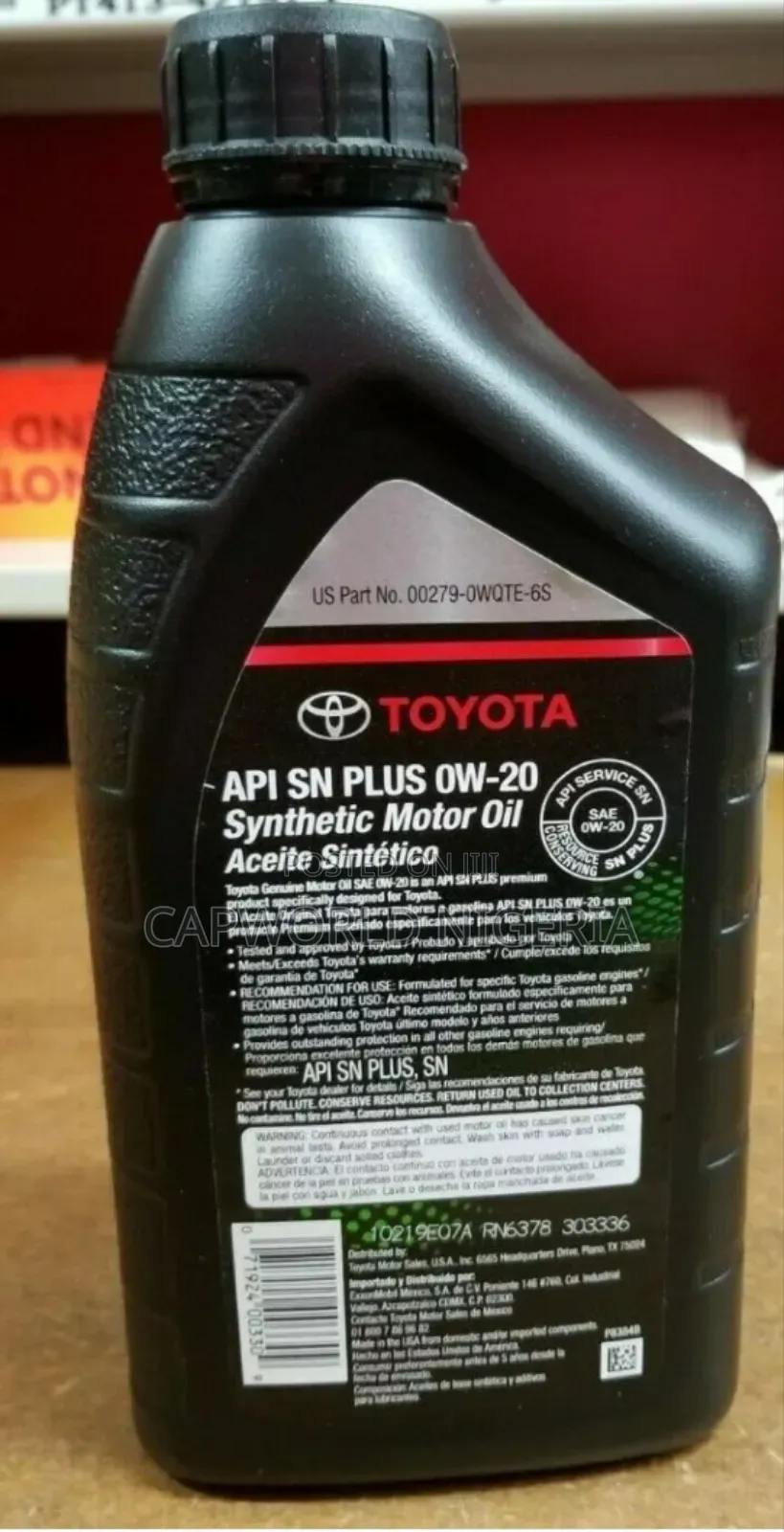 Genuine Toyota Lexus 6 Litres Synthetic Engine Oil