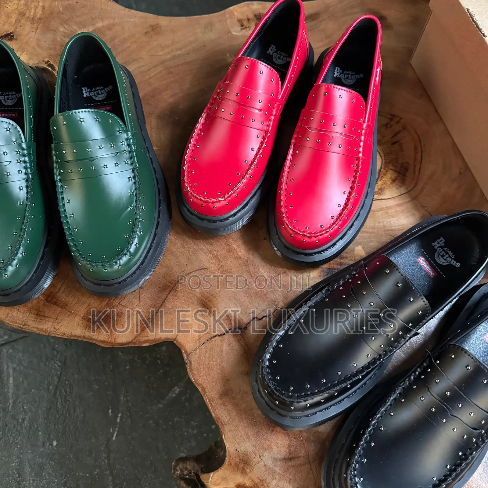The Supreme Ss25 X Dr Martens Penton Studded Loafers Shoe