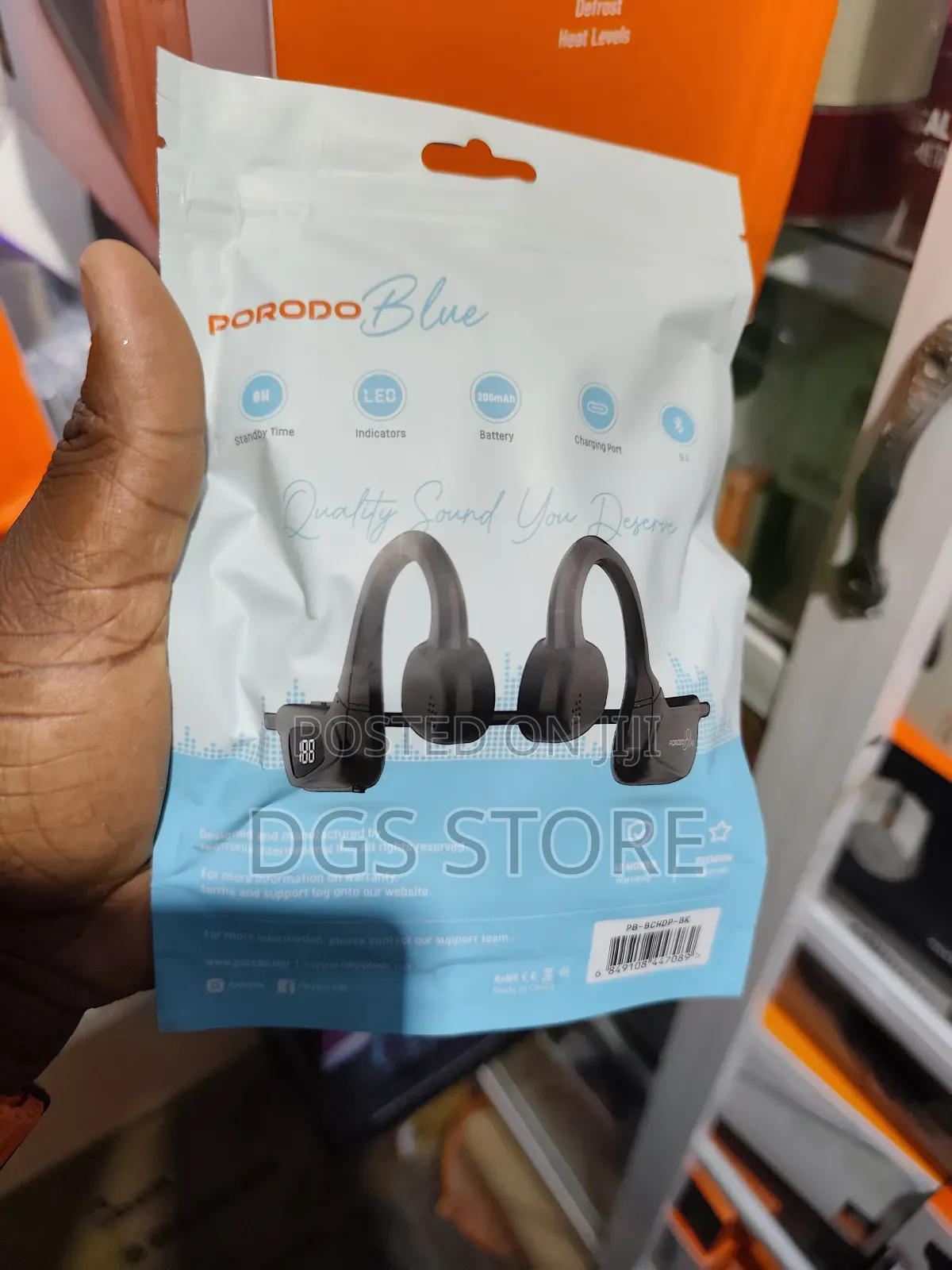 Porodo Blue Bone Conduction Wireless Headset